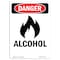 Signmission Safety Sign, OSHA Danger, 14" Height, Alcohol, Portrait OS-DS-D-1014-V-1024 - alternate 1